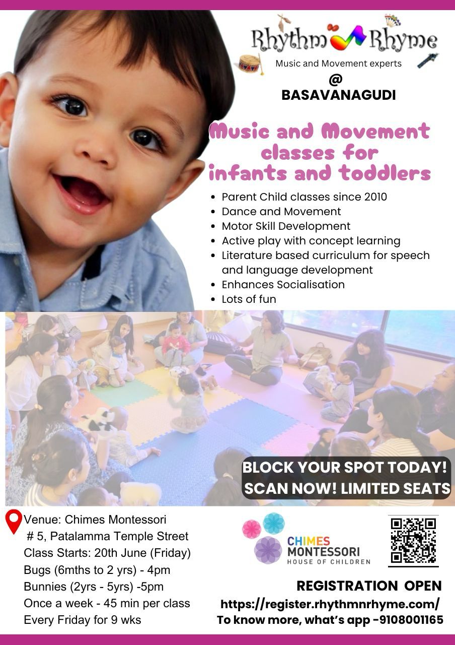 Kids singing and dancing in a Rhythm n Rhyme class
